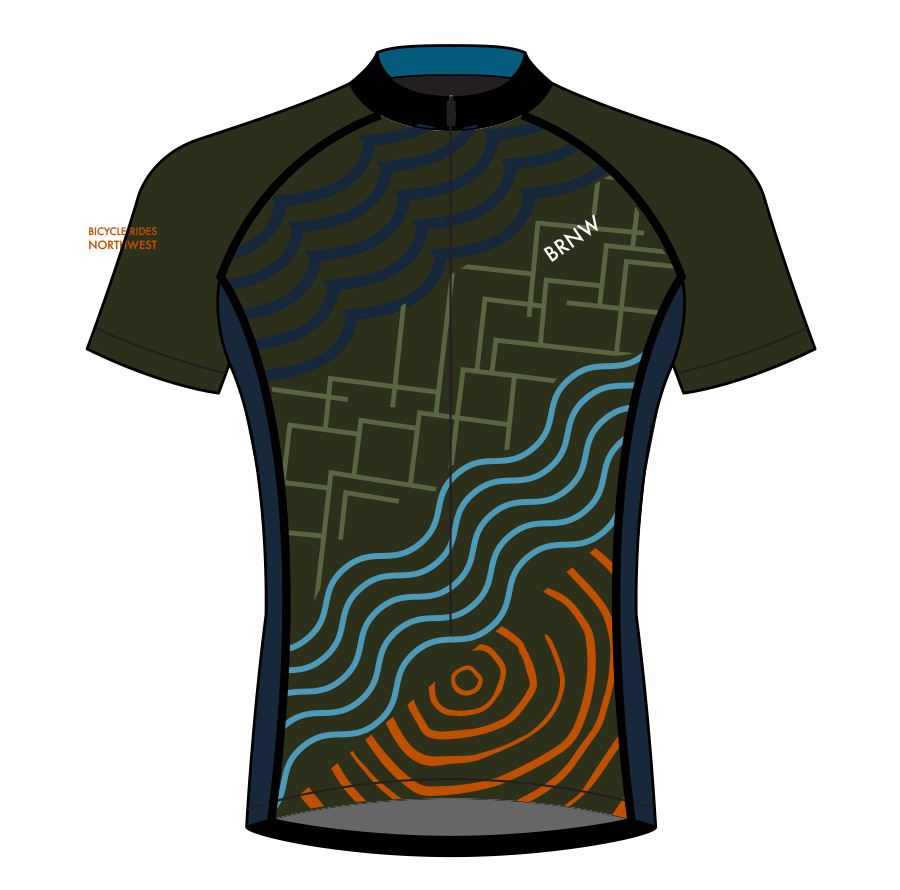 BRNW Bicycle Rides Northwest OR 2018 Jersey Front