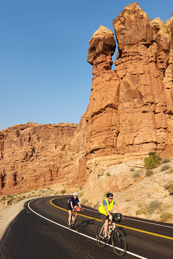 Arches and two Riders