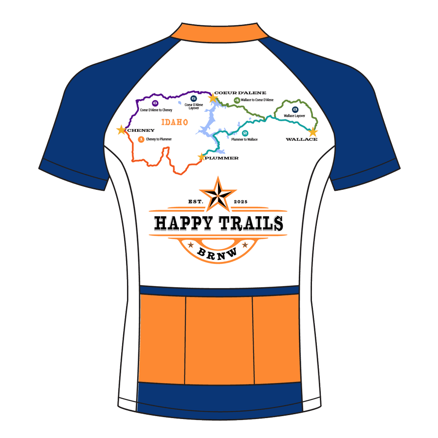 BRNW Bicycle Rides Northwest OR 2018 Jersey Back