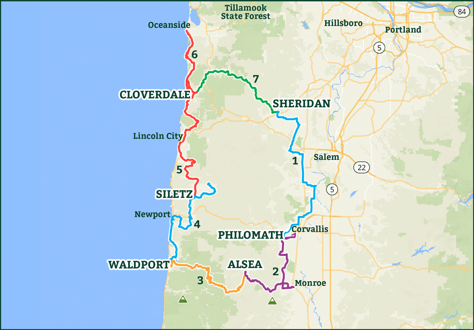 BRNW Bicycle Rides Northwest Oregon Bicycle Tour 2026 Brnw 2026 Map Or 