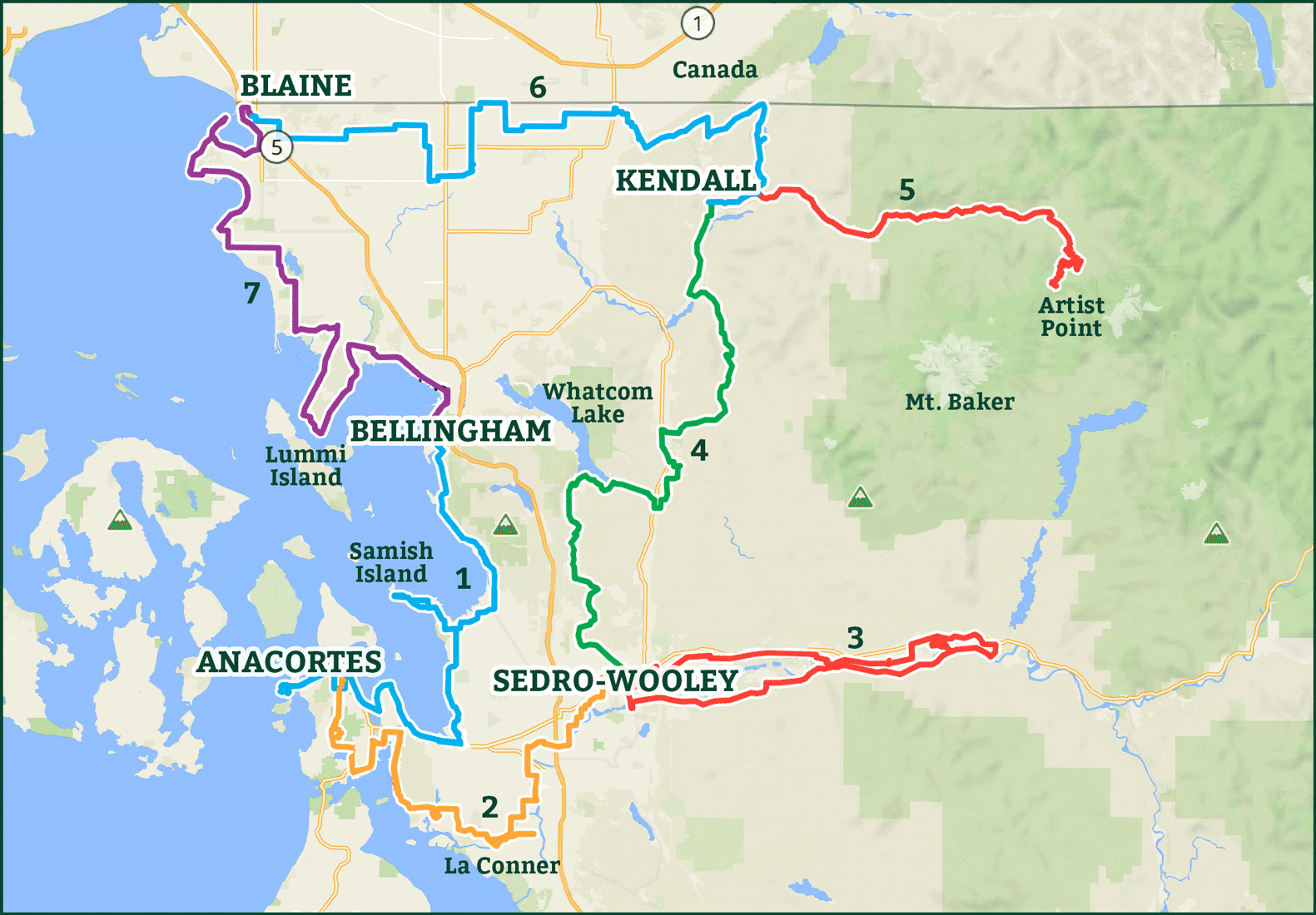 Washington 2026 Route Overview Map